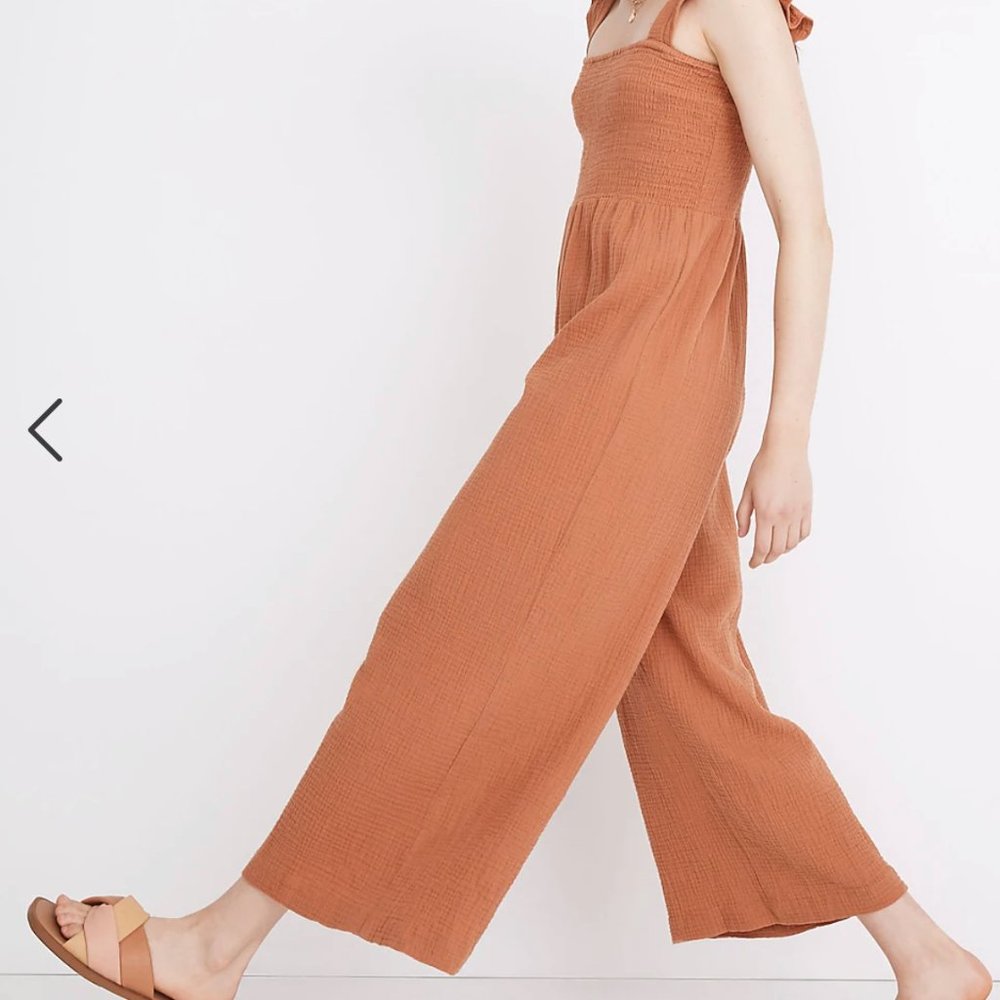 Madewell Lightspun Lucie Flutter-Sleeve Jumpsuit XS